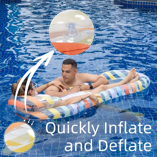 インフレータブルタツノオトシゴ浮き輪プールフロートラウンジャー